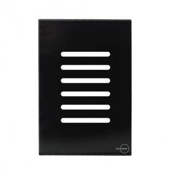 Placa p/ 6 Interruptores 4x2 - Novara Glass Preto Brilhante Placa p/ 6 Interruptores 4x2 - Novara Glass Preto Brilhante